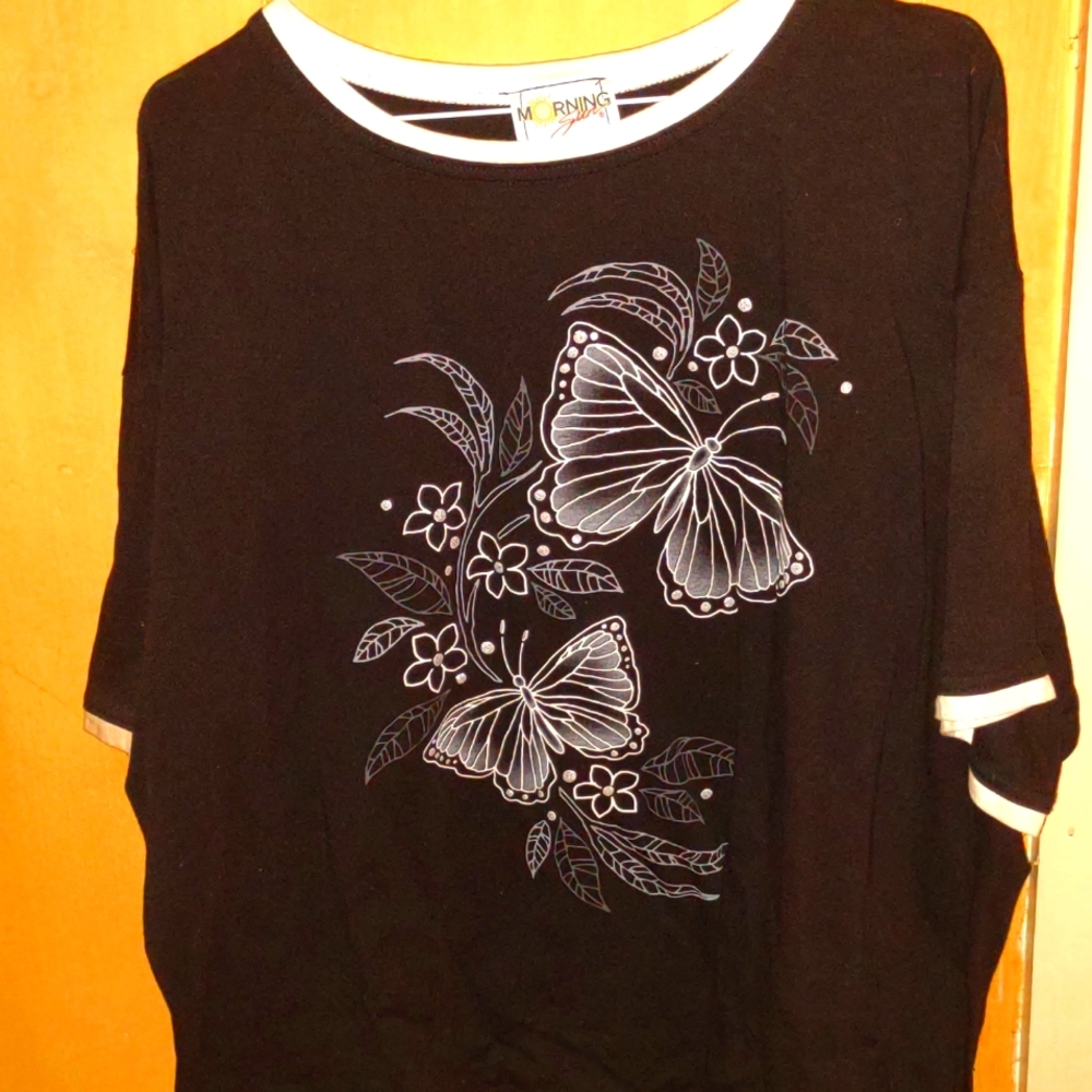 Morning Glory Butterfly Blouse